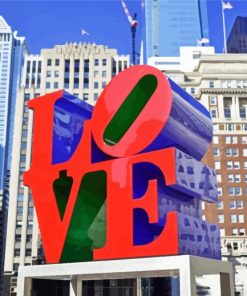 Philly Love Sculpture paint by numbers