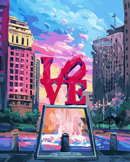 Philly Love Art paint by numbers