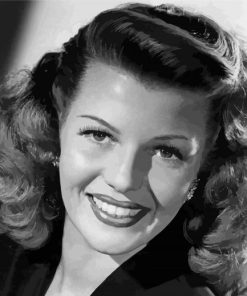Beautiful Actress Rita Hayworth paint by numbers