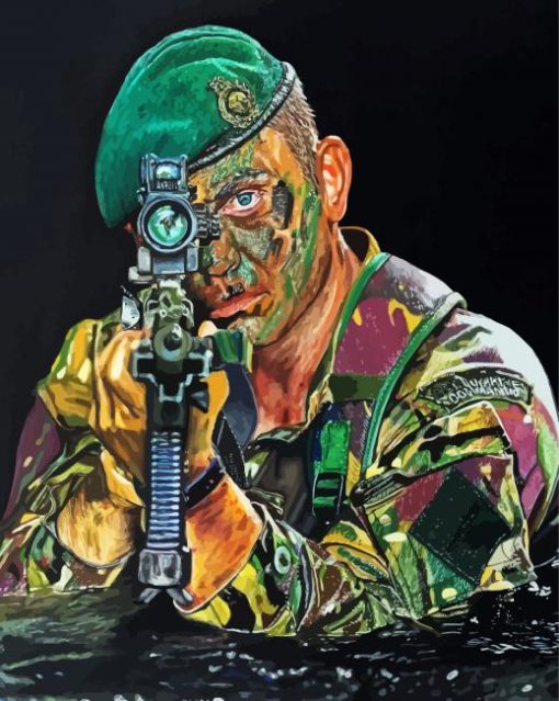 Royal Marines Soldier paint by numbers