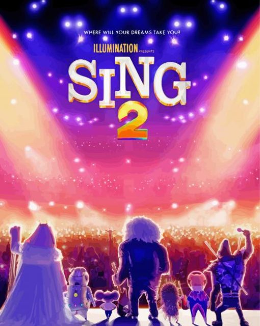 Sing 2 poster paint by number