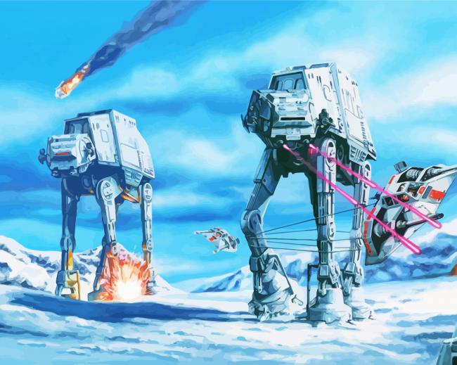 Star Wars Hoth Battle - Paint By Number - Painting By Numbers