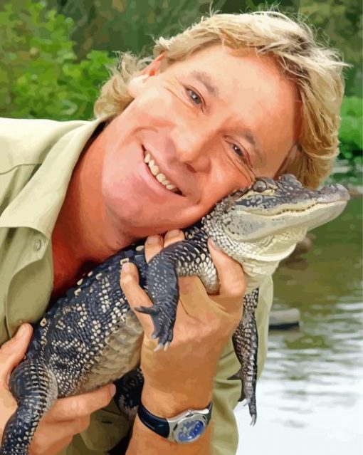Steve Irwin paint by numbers