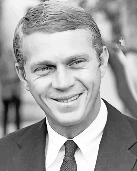 Steve Mcqueen Actor paint by numbers