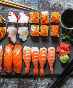 Delicious Sushi Meal paint by numbers
