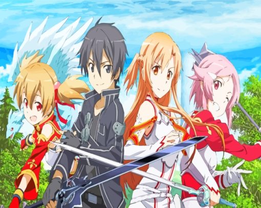 Sword Art Online Characters paint by numbers