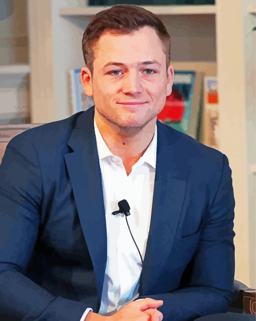 Taron Egerton Actor paint by numbers