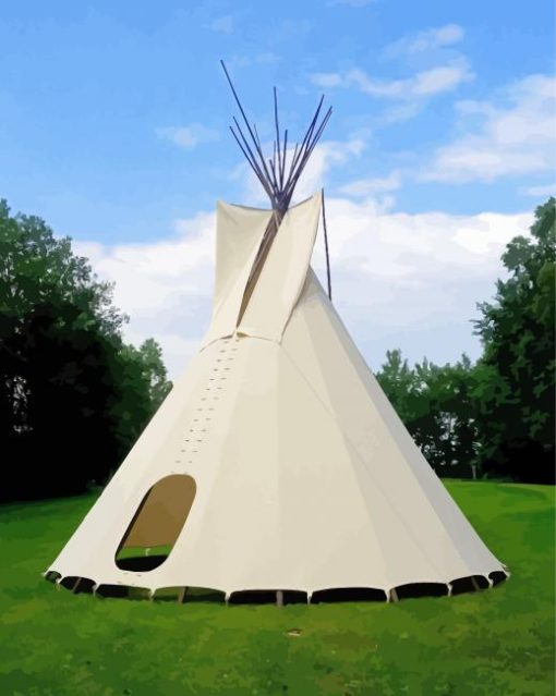 Tepee In Nature paint by numbers