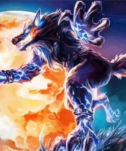 The Fenrir Wolf paint by numbers