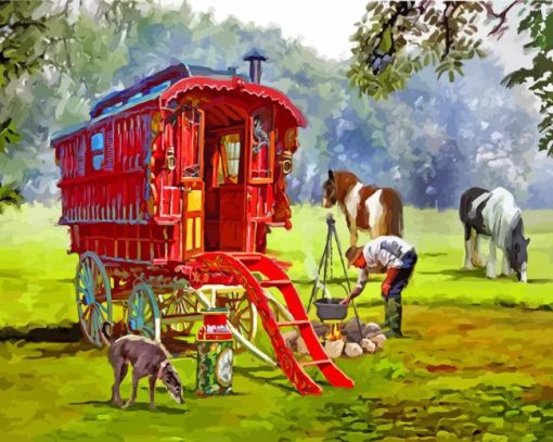 The Gypsy Caravan Art paint by numbers