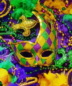 the Mardi Gras Masks paint by numbers