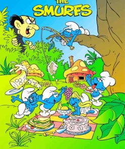 The Smurfs paint by numbers