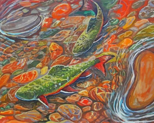 Trout Stream paint by numbers