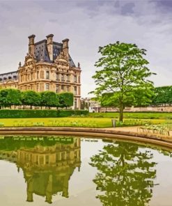 Tuileries Palace garden paint by number