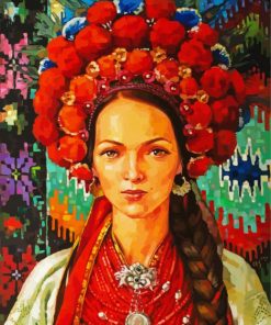 Ukrainian Girl Art paint by numbers
