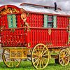 Vintage Gypsy Caravan paint by numbers