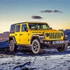 Yellow Jeep wrangler unlimited paint by number