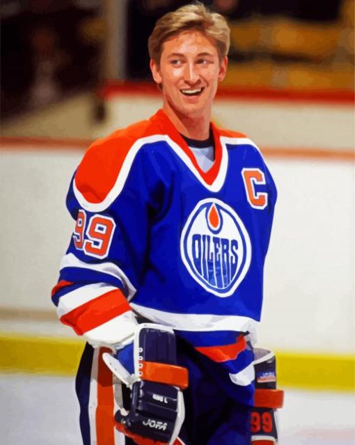 Young Wayne Gretzky paint by numbers