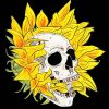 Aesthetic Skull Sunflower paint by numbers