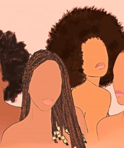 African Ladies With Afro Hair paint by numbers