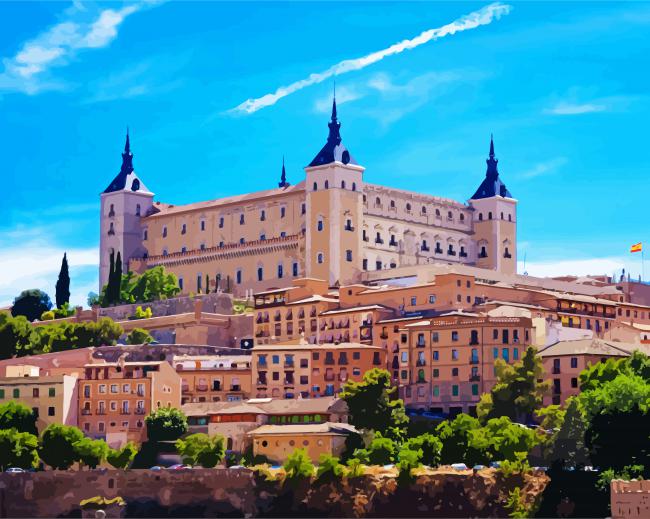 Alcazar Of Toledo Spain paint by numbers