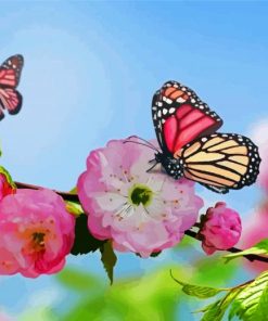 Beautiful Butterflies And Flowers paint by numbers