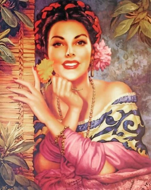 Mexican Woman paint by numbers