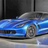 black and Blue corvette paint by number