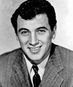 black and white actor Rock hudson paint by number