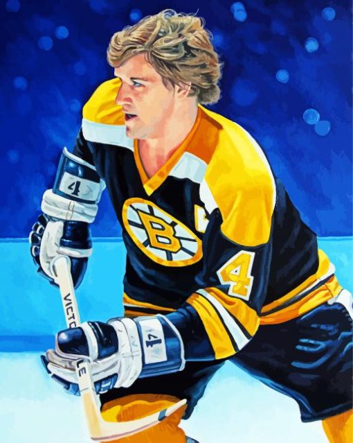 Bobby Orr Ice Hockey Player paint by numbers