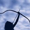 Bow And Arrow Archery Dark Blue paint by numbers