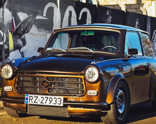 Brown Trabant paint by numbers