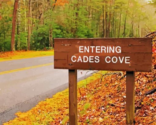 Cades Cove Entering paint by numbers