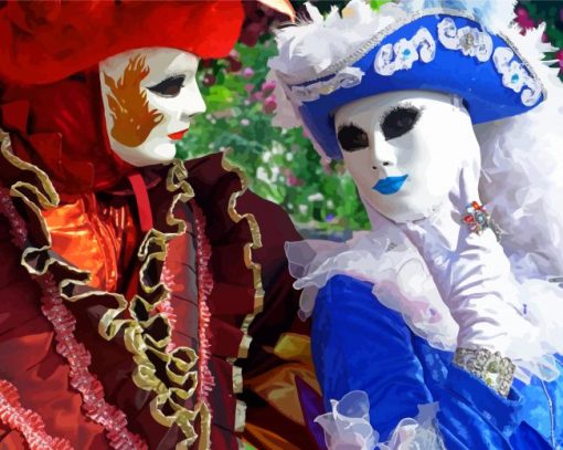 Carnival Of Venice Mardi Gras paint by numbers