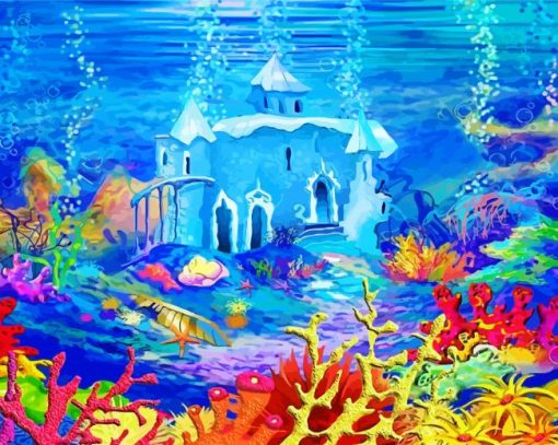 Castle Under The Sea Art paint by numbers