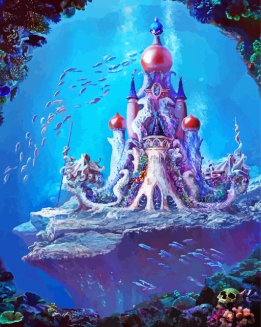 Castle Under The Sea paint by numbers