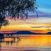 Colorful Sunset At Balaton Lake paint by numbers