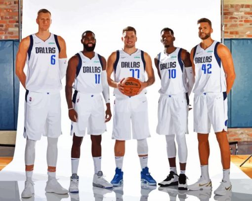 Dallas Mavericks Players paint by numbers