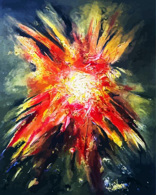 Explosion Illustration paint by numbers