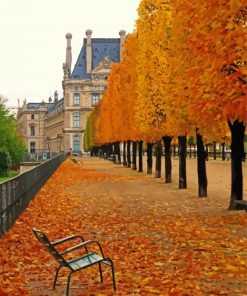 fall in Tuileries Palace paint by number
