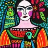 Folk Art Mexican Woman paint by numbers