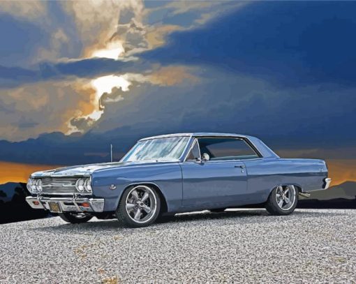 grey 65 chevelle ss paint by numbers