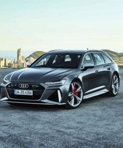 Grey Audi RS6 paint by numbers