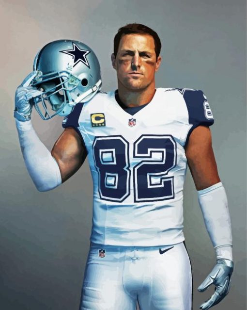 Football Player Jason Witten paint by numbers