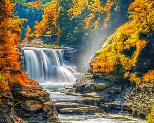 Letchworth State Park paint by numbers