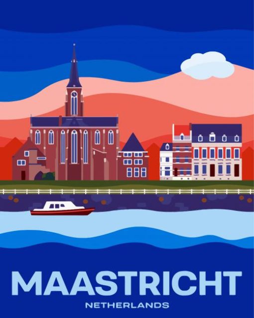 Maastricht Netherland Poster paint by numbers