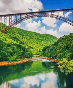New River Rorge Bridge West Virginia Paint by numbers