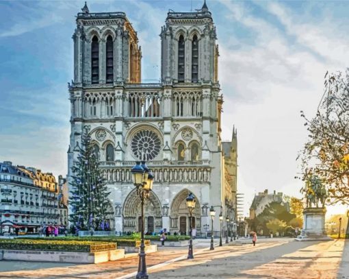 Notre Dame Paris paint by numbers
