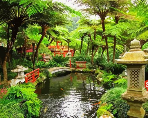 Oriental Garden paint by numbers