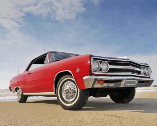 red 65 chevelle ss car paint by number